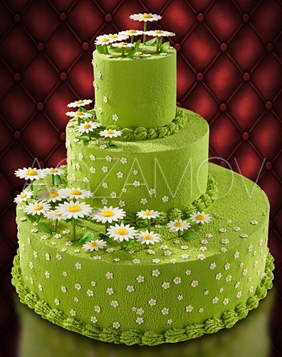 Детский торт Зеленый луг - фото кондитера Рената Агзамова